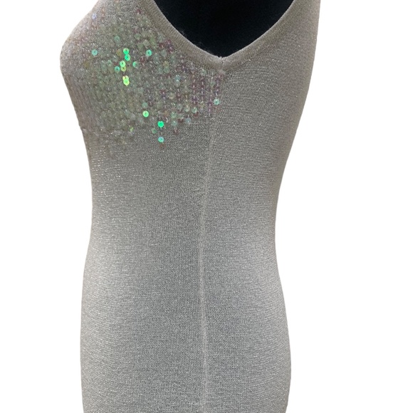 Rue Twenty One Options |Top Gold Shimmering Sequin |Sleeveless Tank Top| Size: L - Picture 2 of 6